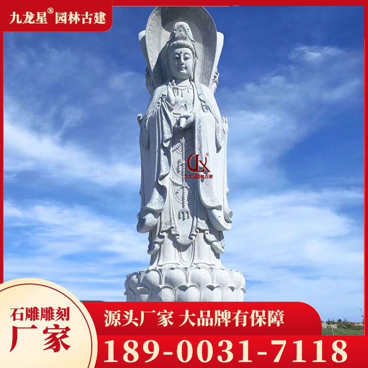 三面觀(guān)音像石雕圖片